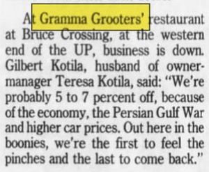 Gramma Grooters - July 1991 Article (newer photo)